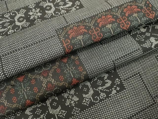 平和屋着物○本場大島紬 紫陽花 正絹 逸品 DAAV1505tw