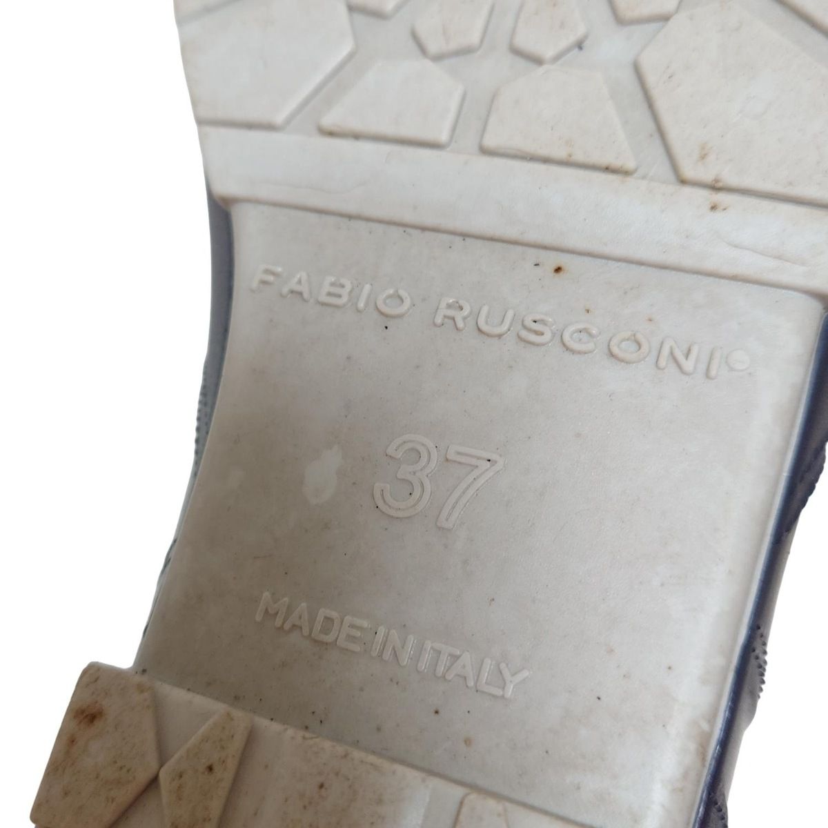 FABIO RUSCONI ファビオルスコーニ レインブーツ 37 レディース - ネイビー×ダークイエロー KIN-KAAI_COM