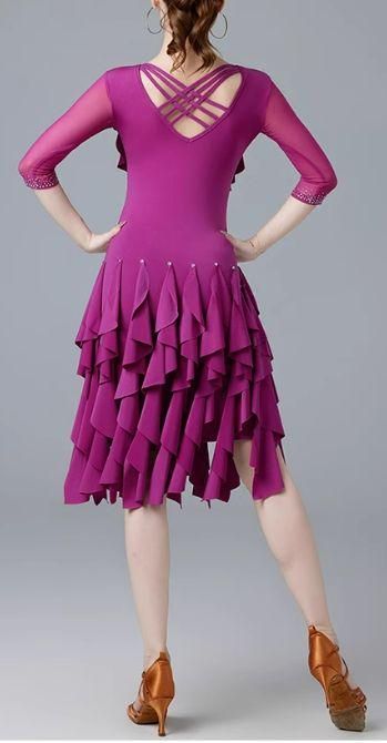 セール 社交ダンスドレス ラテンドレス 競技 デモ用 オーダーメイド