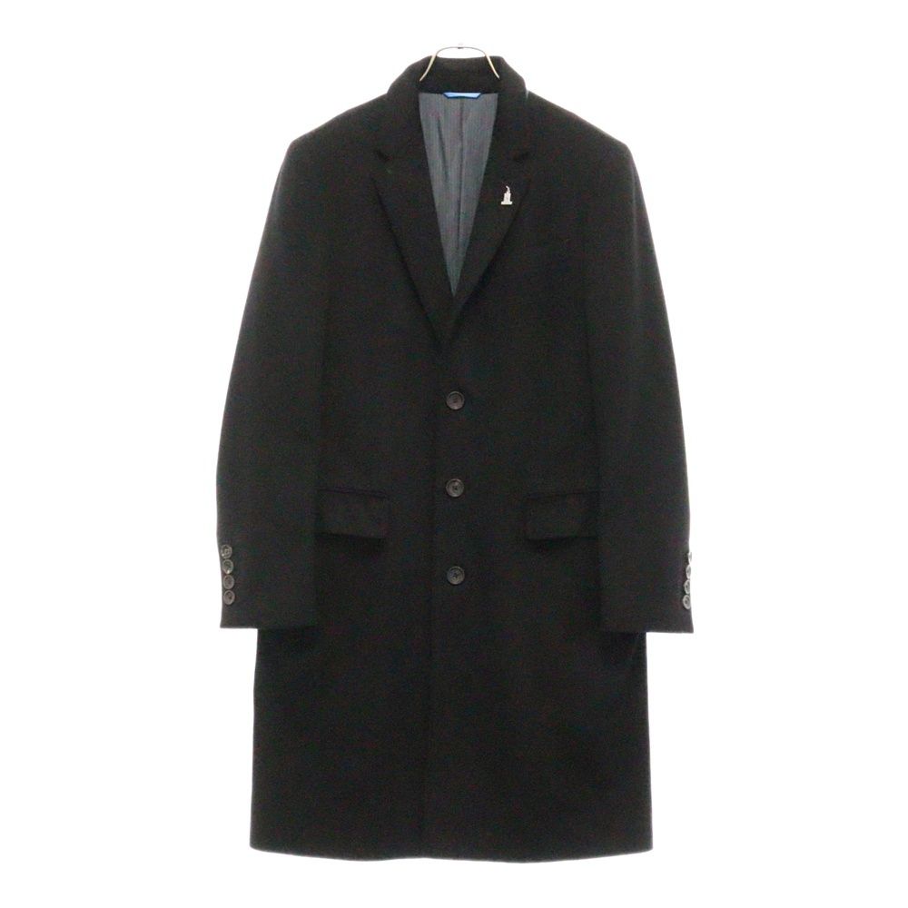 LANVIN ランバン カシミア ロゴモチーフ付き コート LB-IS-31751 ブラック