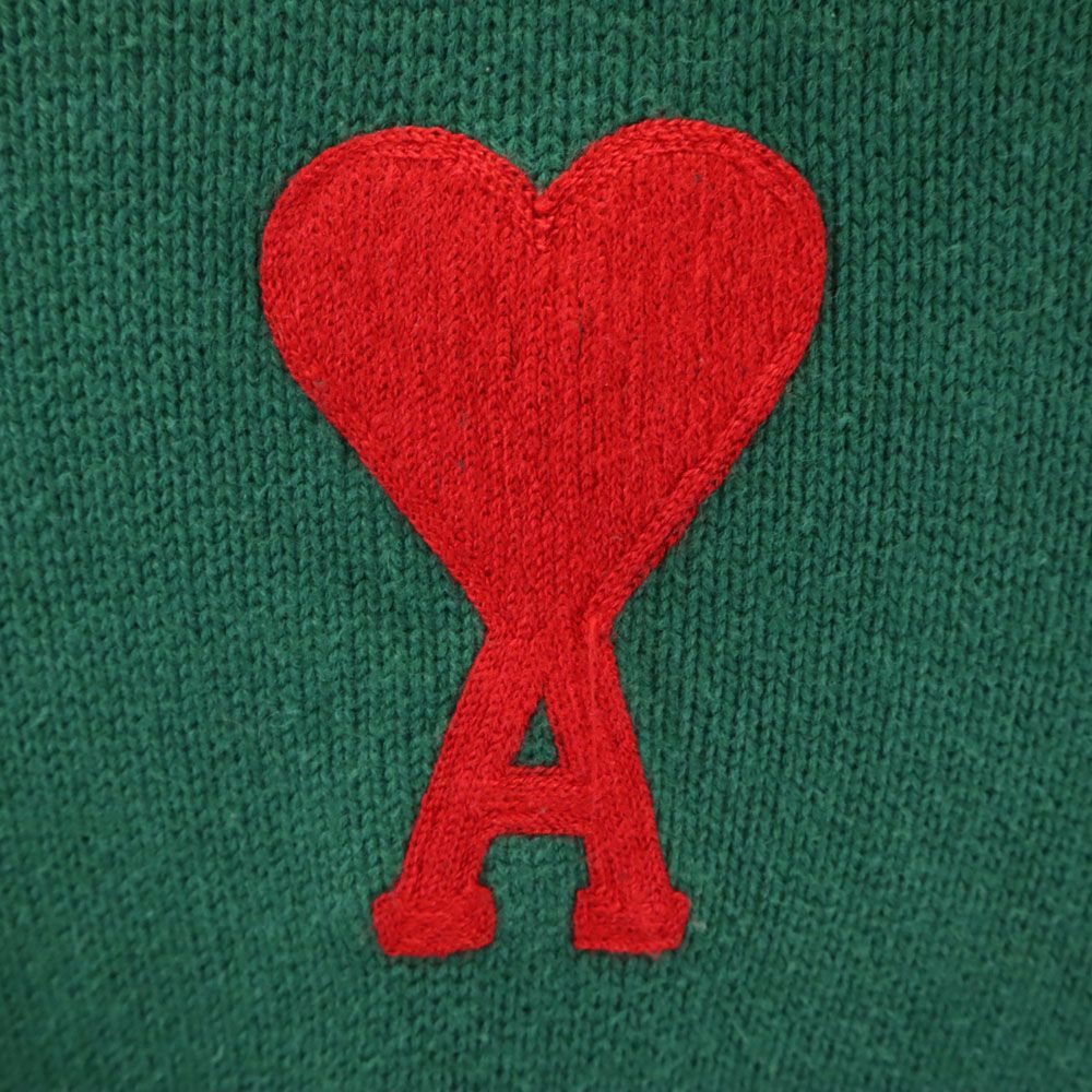 アミ ポルトガル製 長袖 セーター S グリーン ami ニット レディース  