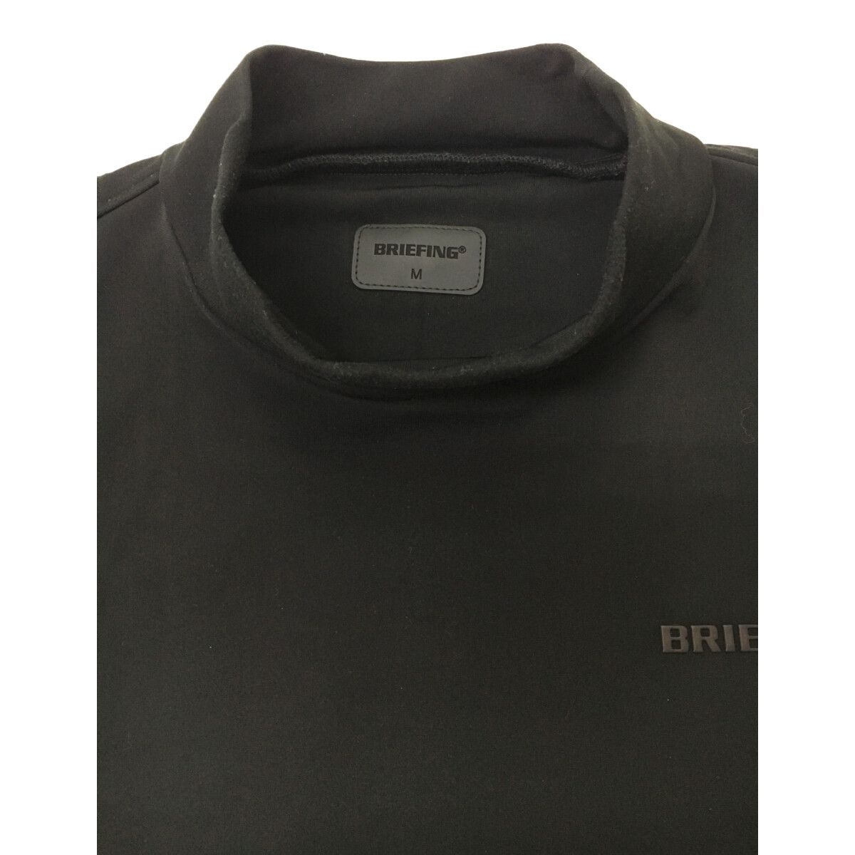 BRIEFING - coco 中古 ブリーフィング BRIEFING メンズ 長袖シャツ M 黒 ブラック モックネック 裏微起毛  シンプル 中古 メンズ ブリーフィング BRIEFING 長袖シャツ M 黒 ブラック
