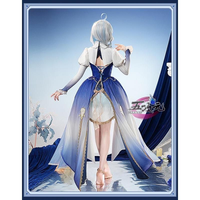 ハロウィン 三分妄想 原神 コスプレ フォカロルス ブルーワルツ 同人衣装 ウィッグ 追加可 BJ0930ML03 ハロウィン