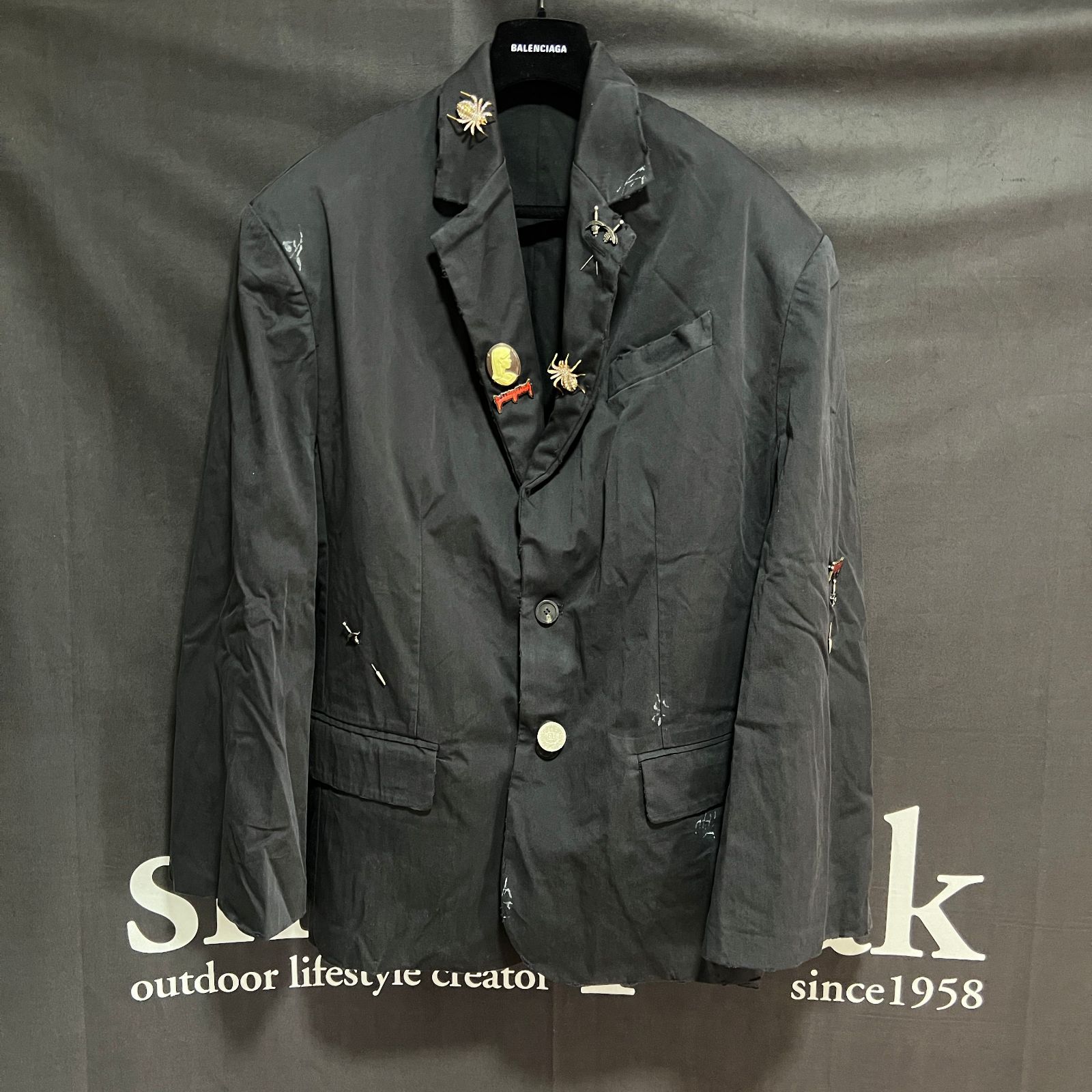 Balenciaga brooch destroyed Jacket