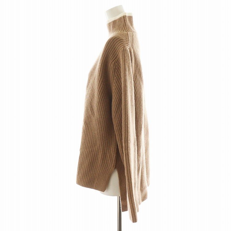 セオリーリュクス 23AW LANA CASH KARENJA TNECK ニット セーター 長袖 ハイネック ウール カシミヤ混 S 茶 3301710 セオリーリュクス theory luxe 23AW LANA CASH KARENJA TNECK