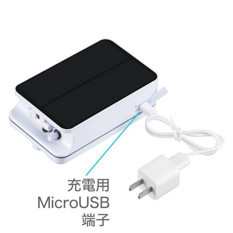 USB ☀️ソーラー充電式 エアーポンプ 9点セット ストーン チューブ付