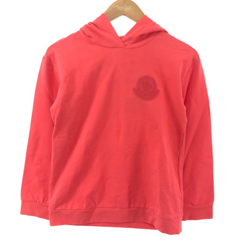 MONCLER モンクレール ロゴ パッチ フーディ トレーナー パーカー トップス ブランド 古着 サイズ 140 ピンク キッズ 173-241206-mh-02-fuz