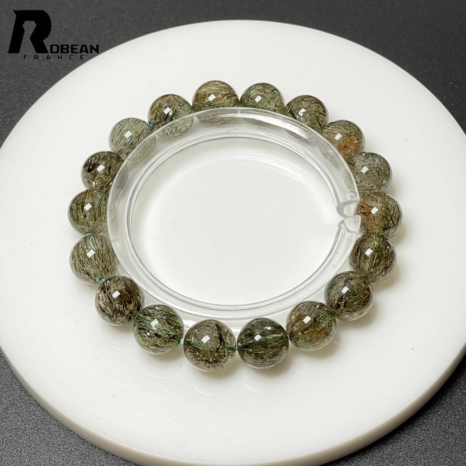 高級 EU製 定価8万円☆ROBEAN・グリーントルマリンルチルクォーツ  