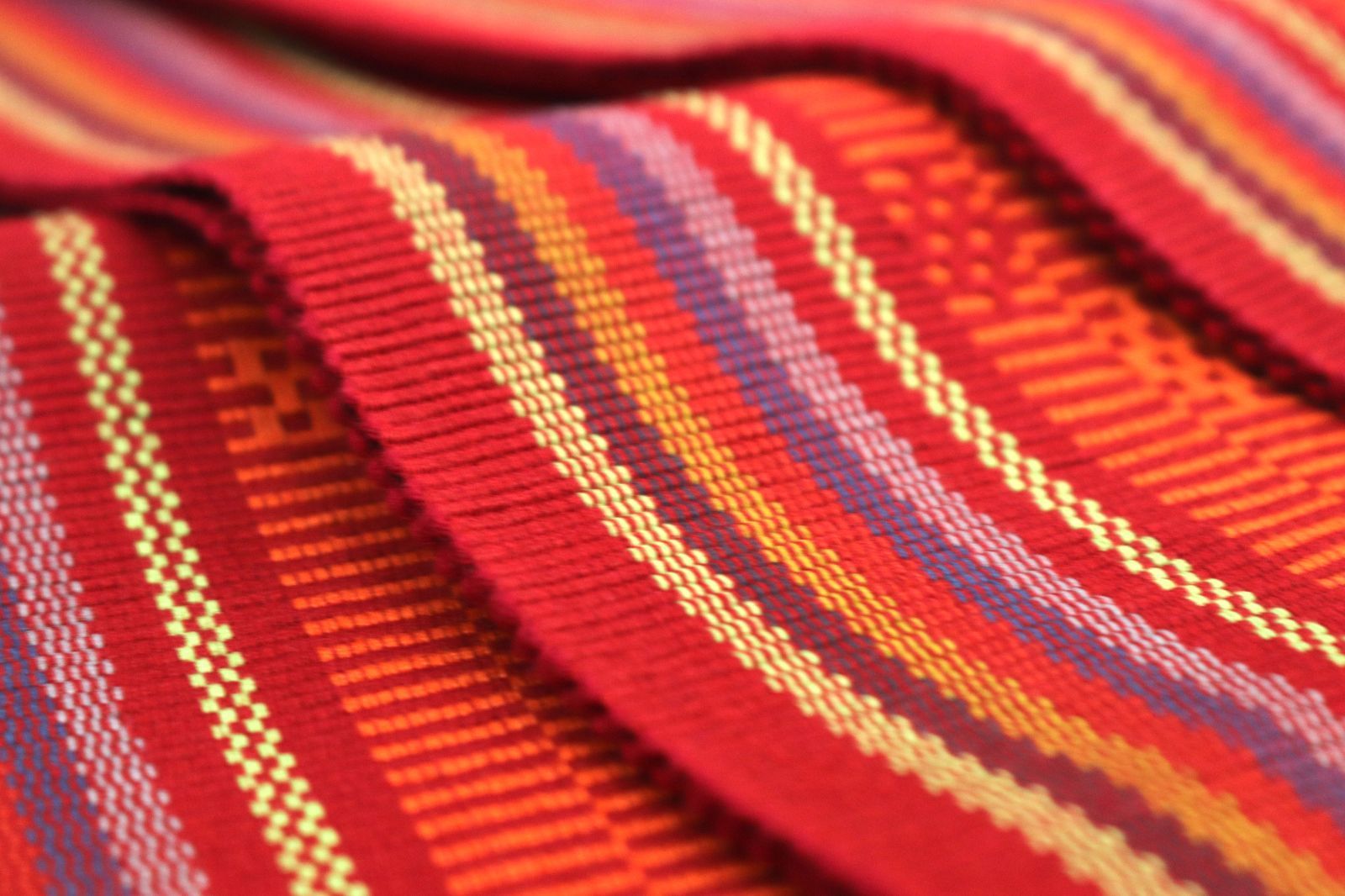 oha063 沖縄県 読谷山 ゆんたんざ ミンサー 手織 四寸帯 半幅帯 綿100%