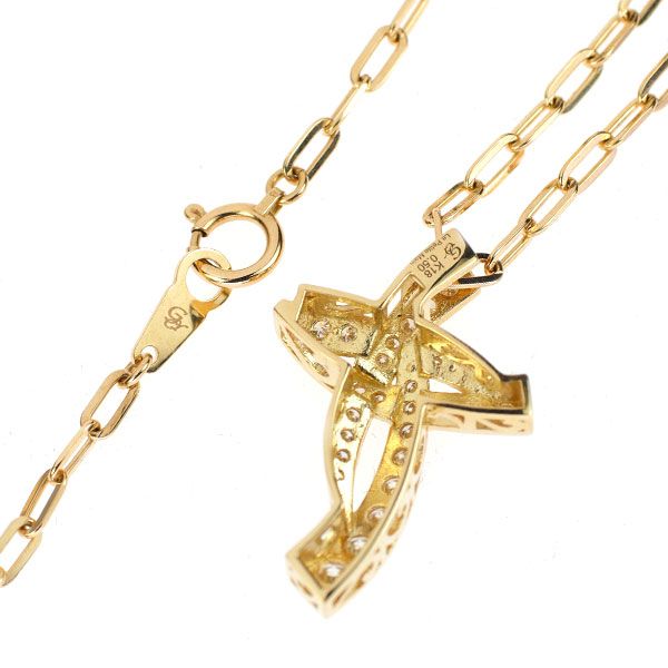 ゆきざき K18YG ダイヤモンド ペンダントネックレス 0.50ct ル
