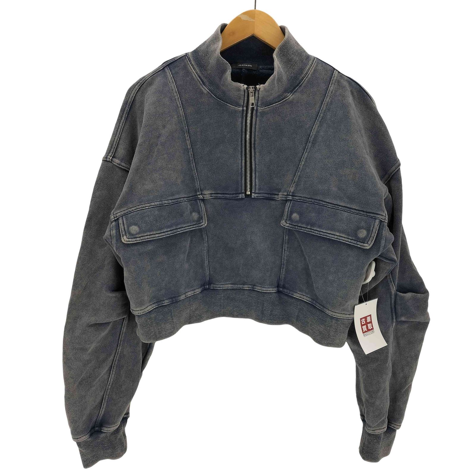 未使用 JEANASIS ハーフZIPショートプルオーバー JEANASIS（ジーナシス）の「ブリーチハーフZIPショートプル