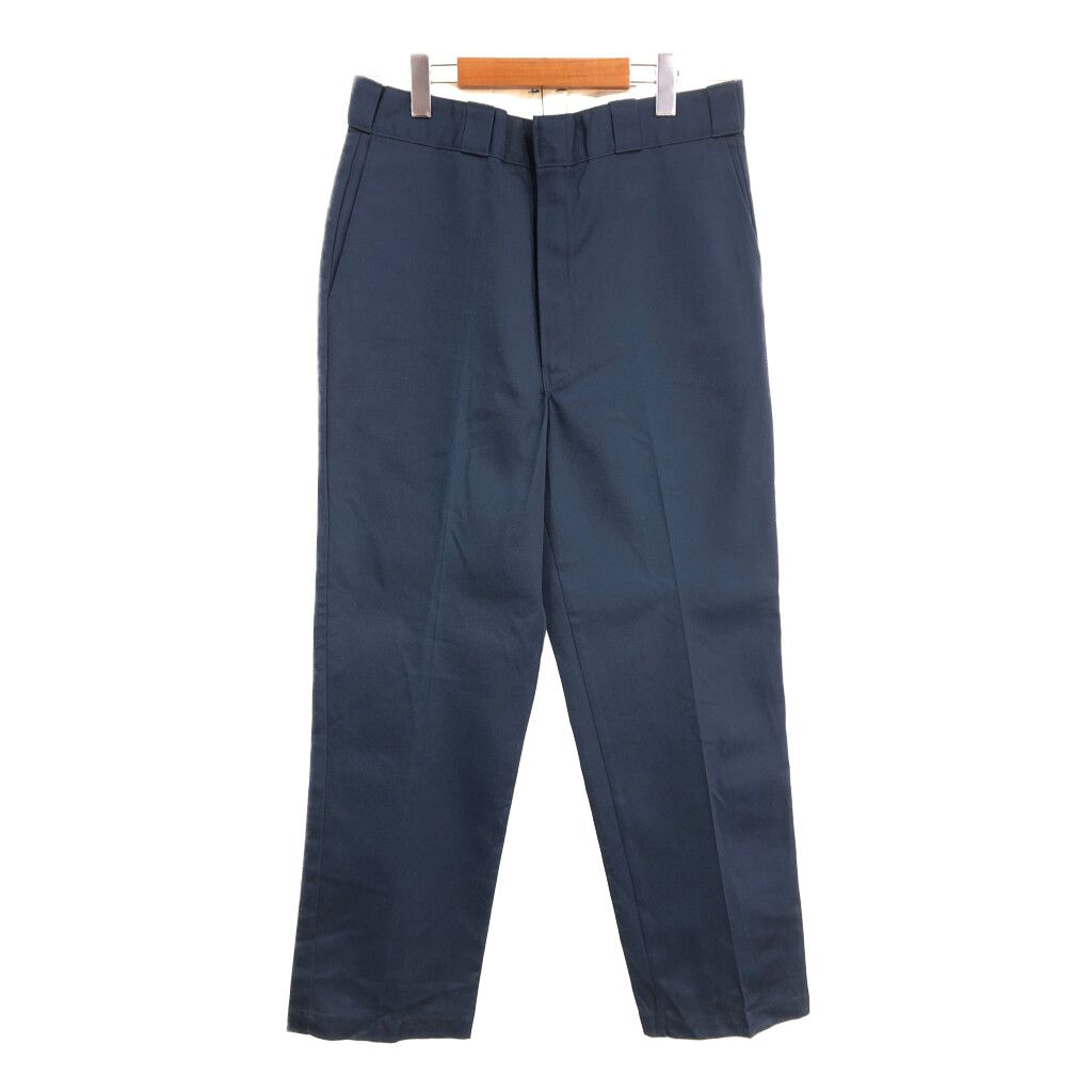 90年代 USA製 Dickies ディッキーズ 874 ワークパンツ ネイビー (メンズ W36 L32) 中古 古着 S7316