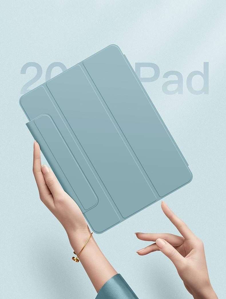 Air 4 iPad 緑 カッコいい Pencilの充電に対応 Apple レザー 手帳型 ケース 5 エアー5 アイパッドエアー4 オートスリープ機能 スマートケース 三つ折スタンド 超薄型 第4世代