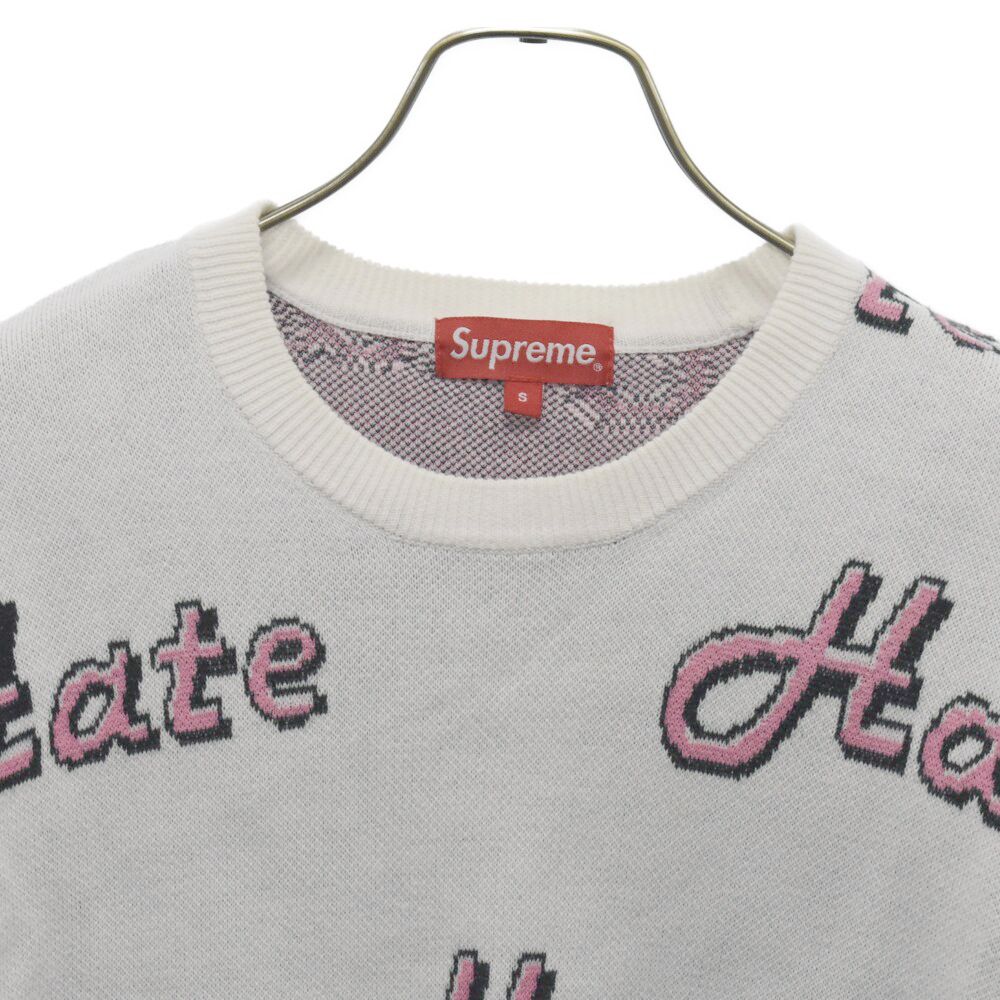 SUPREME (シュプリーム) 13AW Hate Sweater ハートレタリングクルー