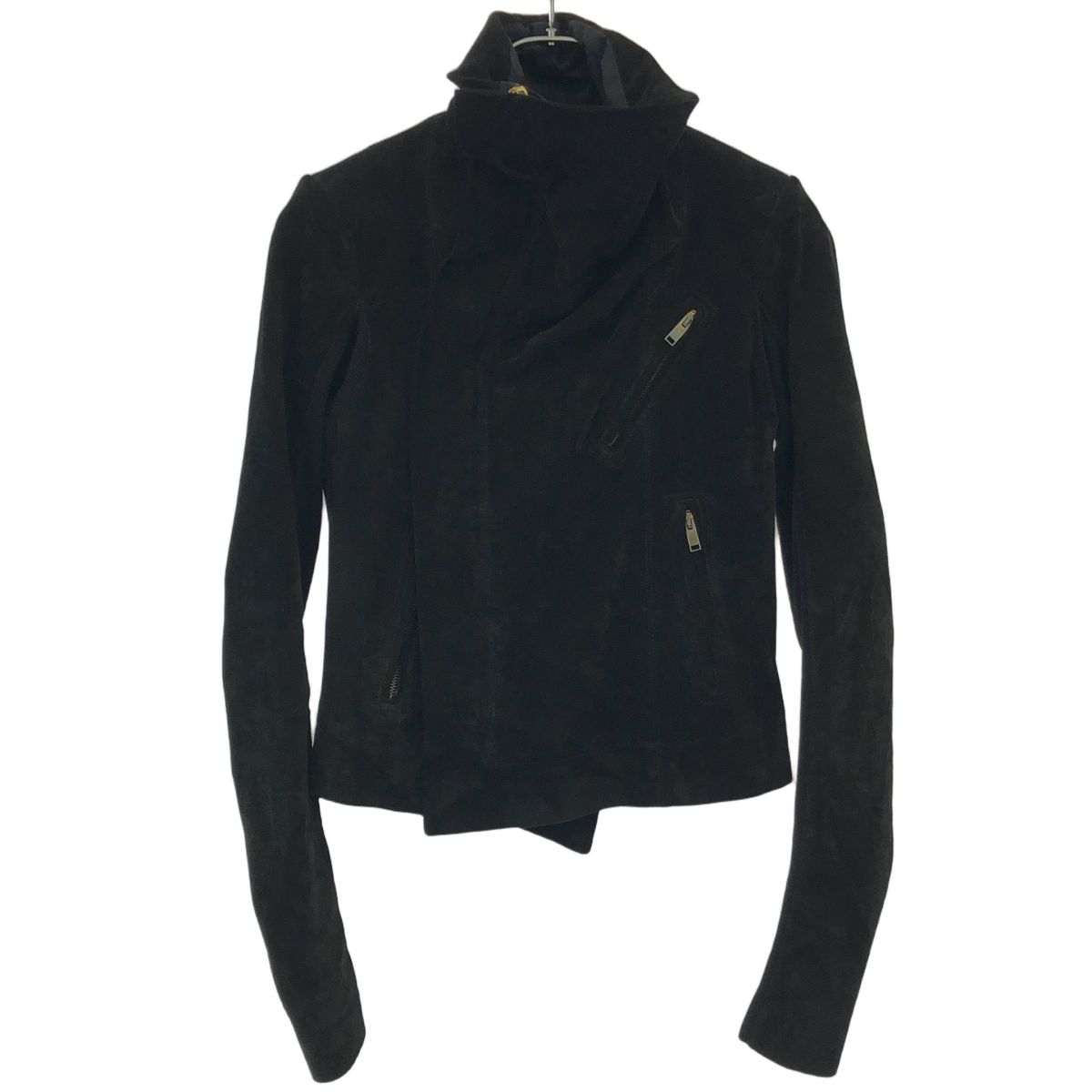 Rick Owens 13AW Pig Leather Classic Biker Jacket RP13F07008-LSY Black 40