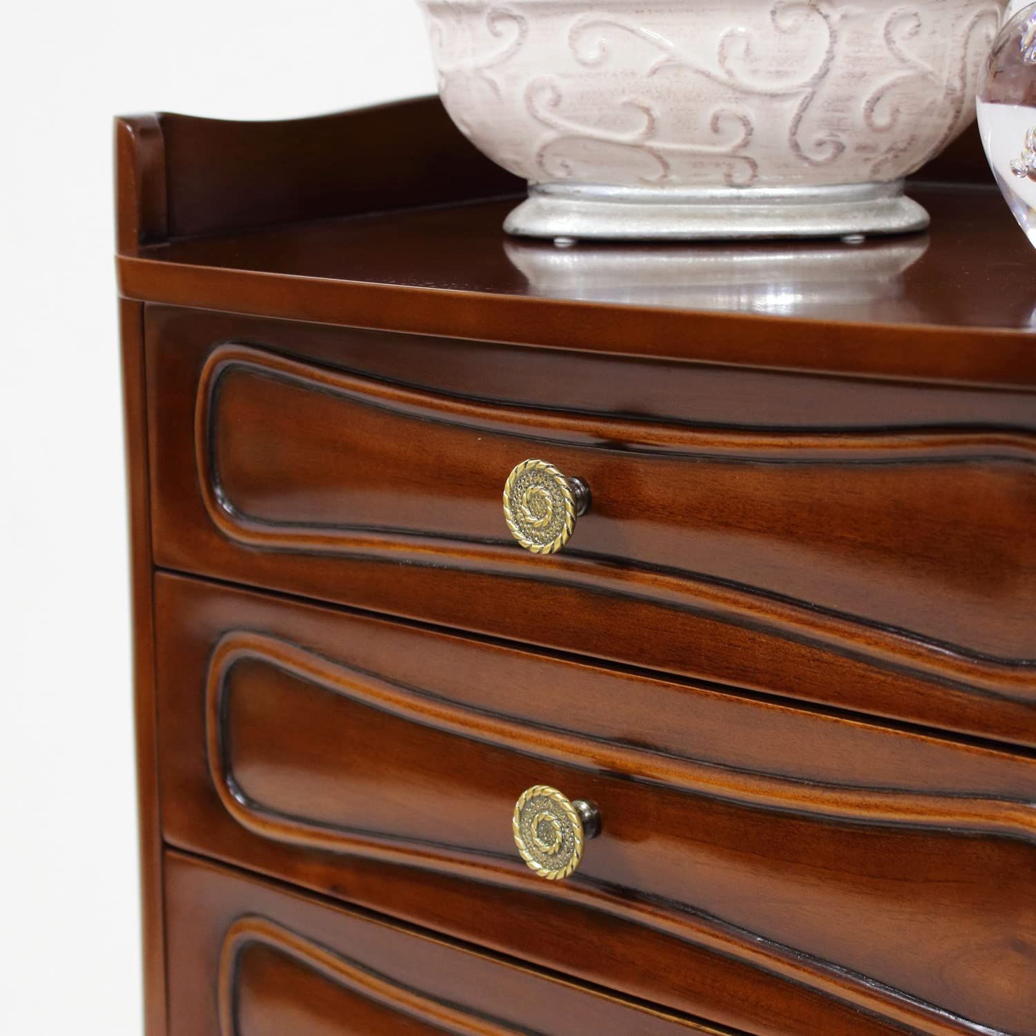 引き出し チェスト 完成品 ヨーロピアン マホガニー サイドチェスト 天然木 4段チェスト ルイ WWW_KANDAIZUMI_COM