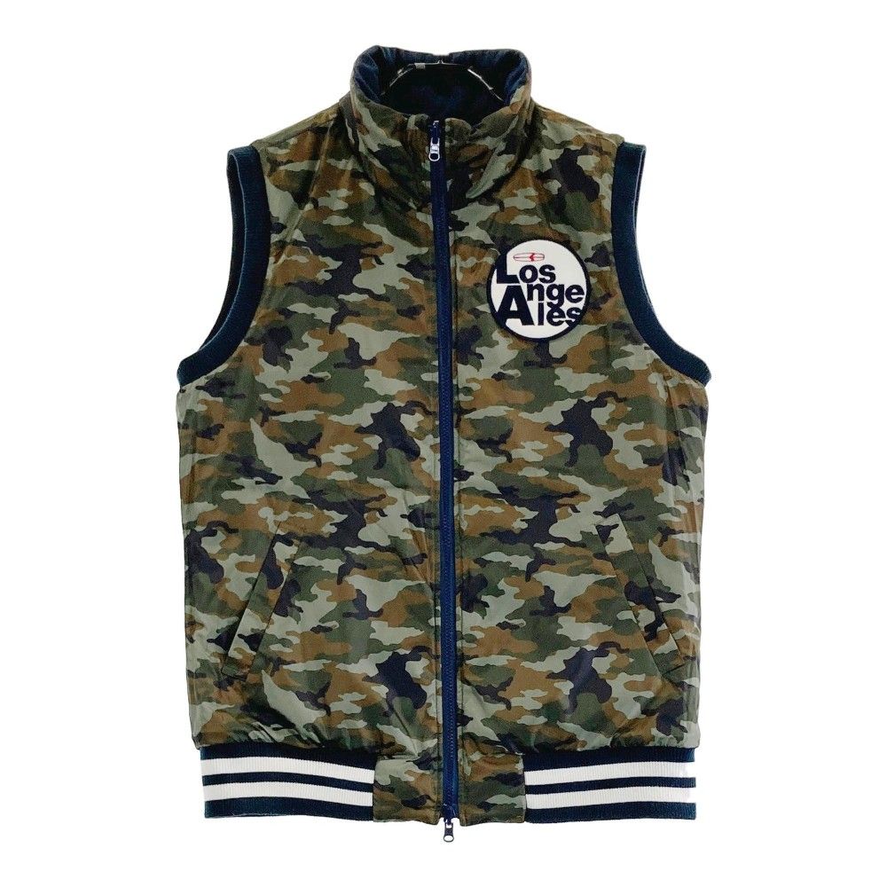 PSYCHO BUNNYフリース ジップアップ ベスト メンズ Psycho Bunny