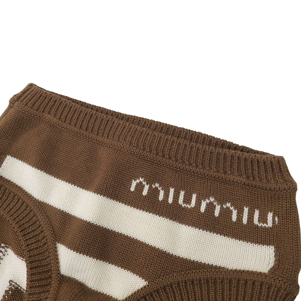 超美品 ミュウミュウ MIUMIU 2017年 ローゲージウール100% ニットパンツ 38 