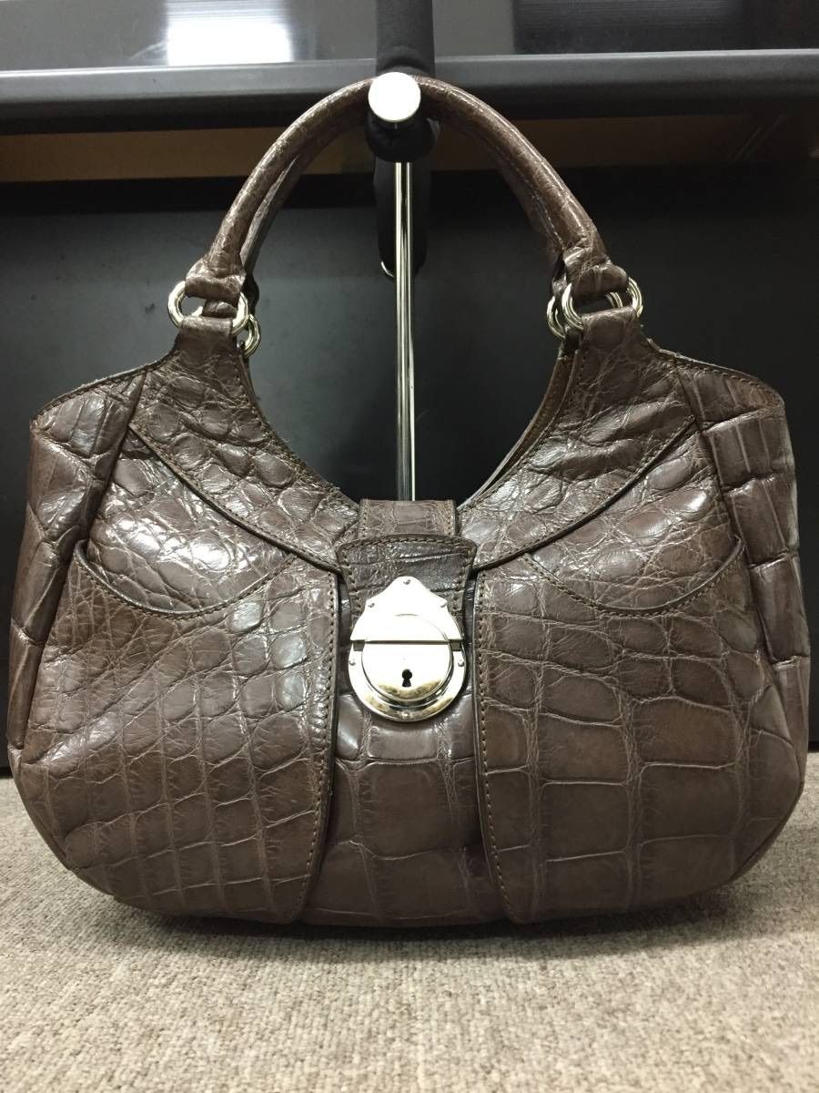 美品！格安！MAURO GOVERNA マウロゴヴェルナ マットクロコダイル 