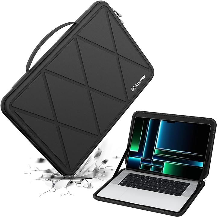 Smatree ハード EVA 保護スリーブケース 16.2インチ Apple MacBook Pro M3 Pro/M3 Max/M2 2023と16.2インチ M1 2021( Black，  For Apple 16.2インチ（M89）)