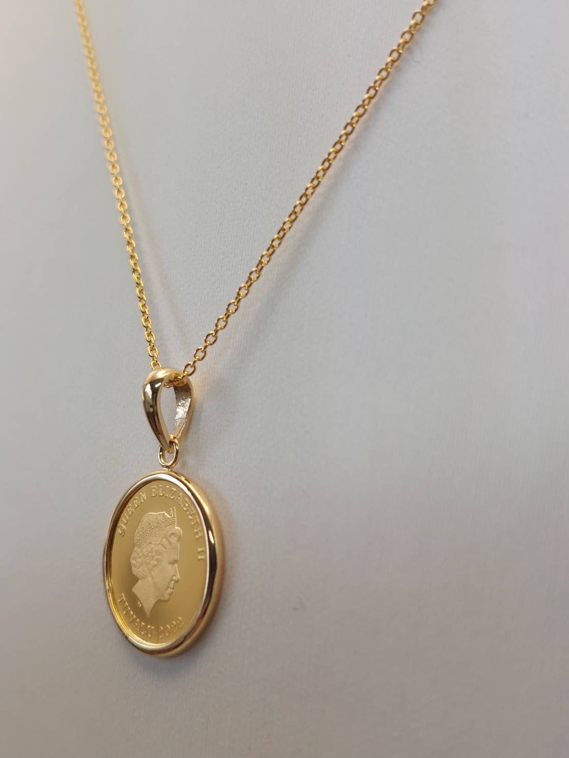 新品・未使用品】純金/18金 1/25ozツバルホース エリザベス コイン