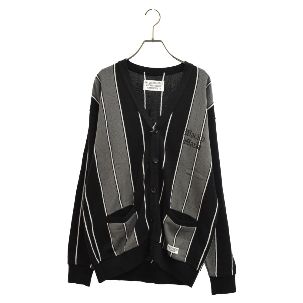 WACKO MARIASTRIPED CARDIGAN BLACK トップス WACKO MARIA 24SS