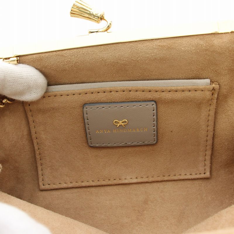 未使用品！☆ANYA HINDMARCH クラッチバッグ☆タッセル付き アニヤハインドマーチ ANYA HINDMARCH ビスポークモードタッセル