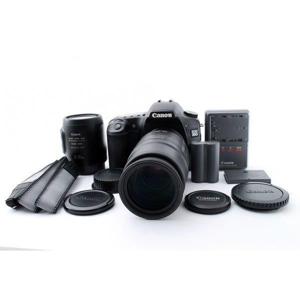キヤノン Canon EOS 30D ダブルズームセット 美品 ストラップ