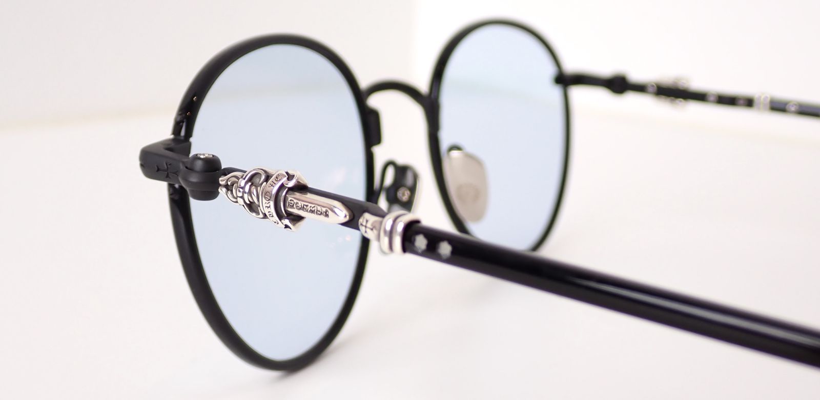 CHROME HEARTS メガネ 美品 CHROME HEARTS(クロムハーツ) FIRKIN 49□22 ダガー メガネ