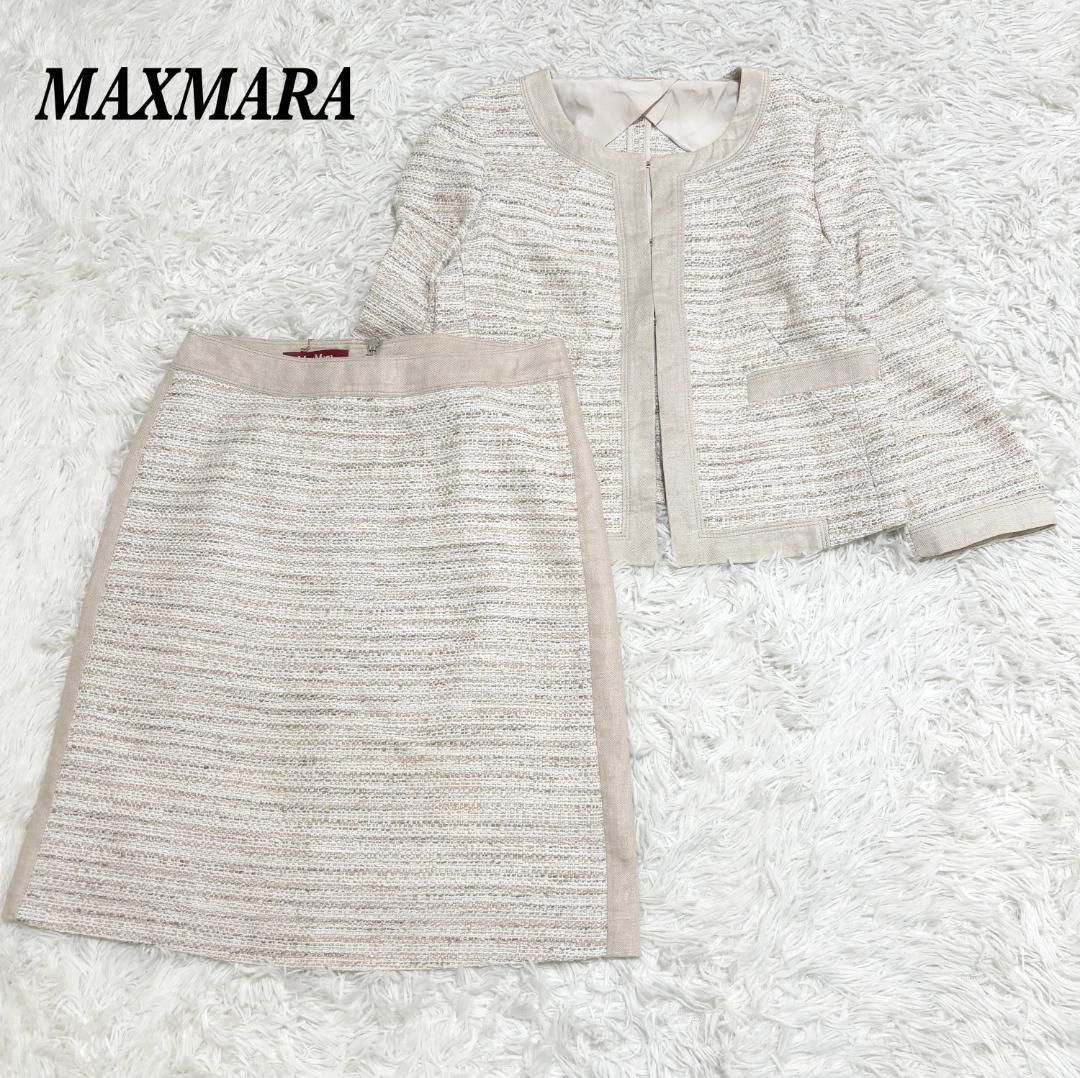 MAX MARA ツイード セットアップ スカート38 ジャケット40