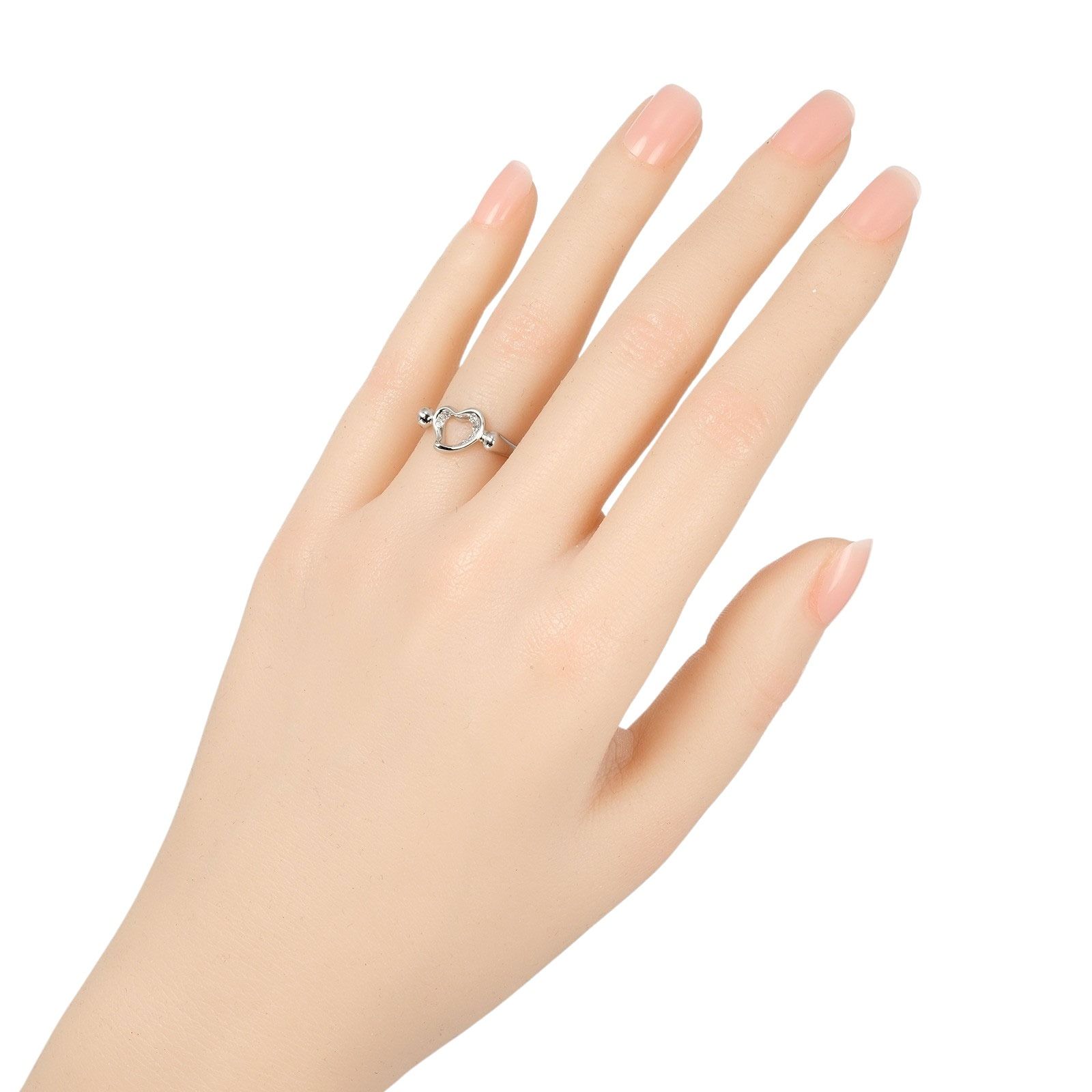TIFFANY&Co.】ティファニー オープンハート Pt950プラチナ 