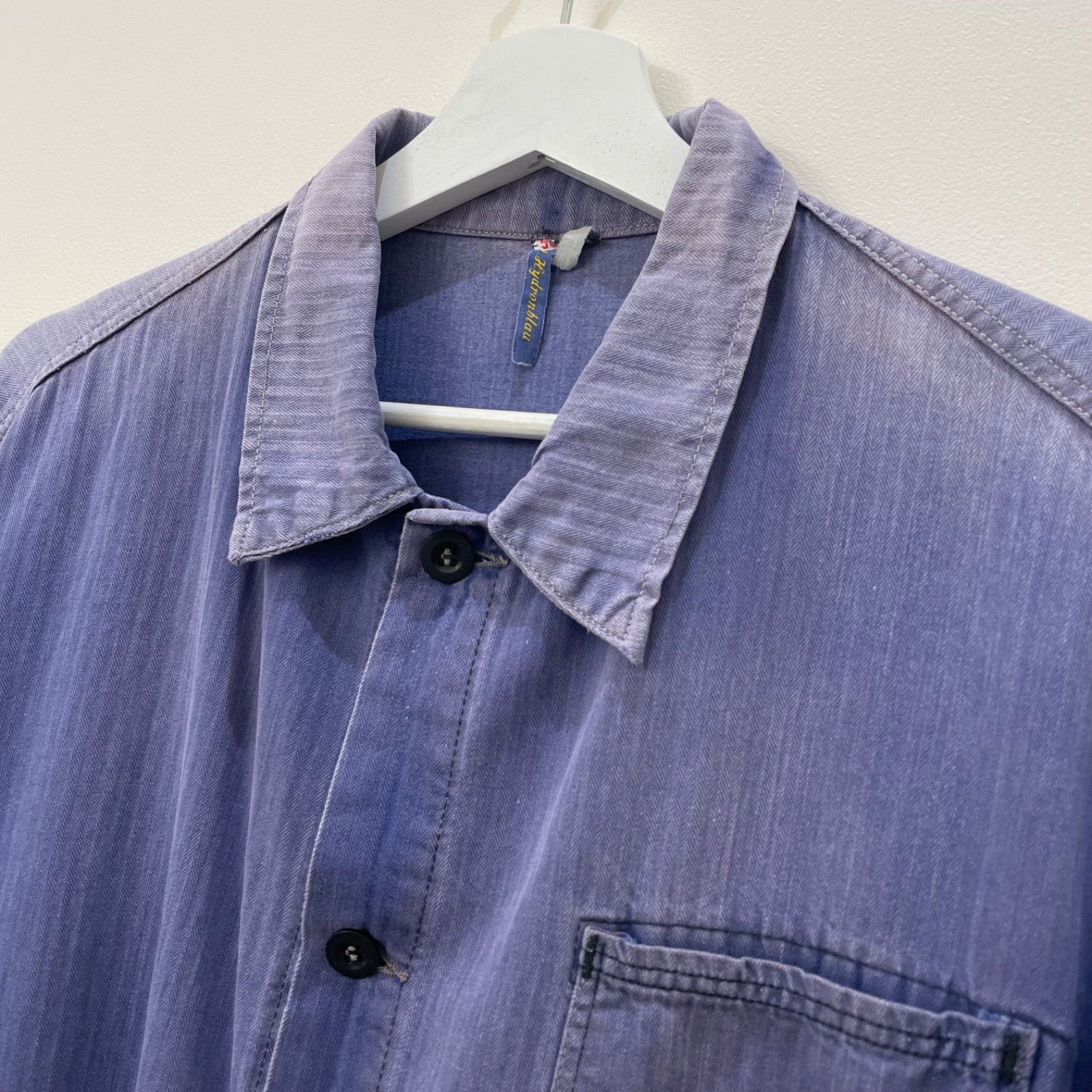 Echt Hydronblau フレンチワークジャケット ヘリンボーンツイル