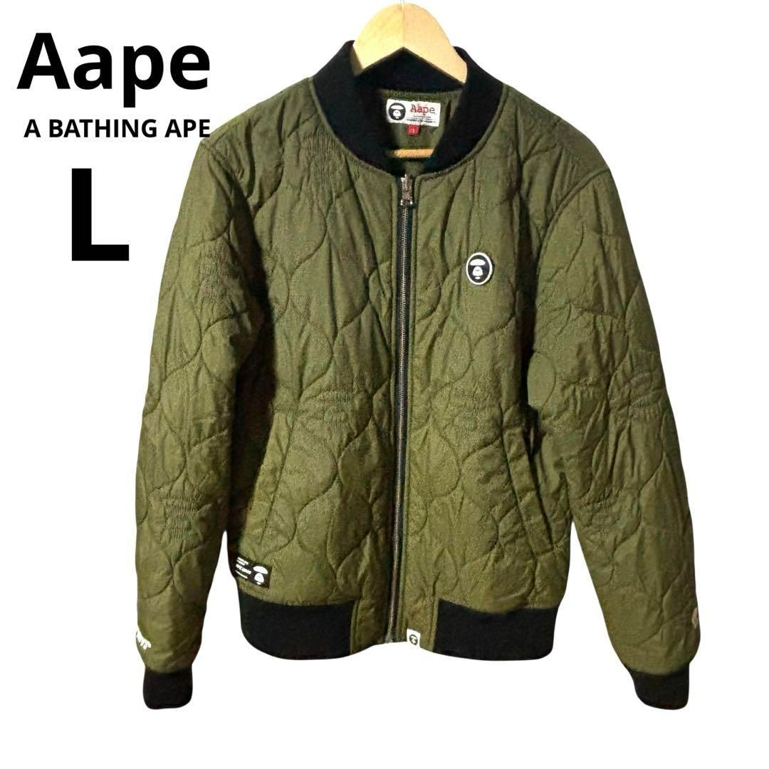 AAPE BY A BATHING APE キルティング ブルゾン MA1 L