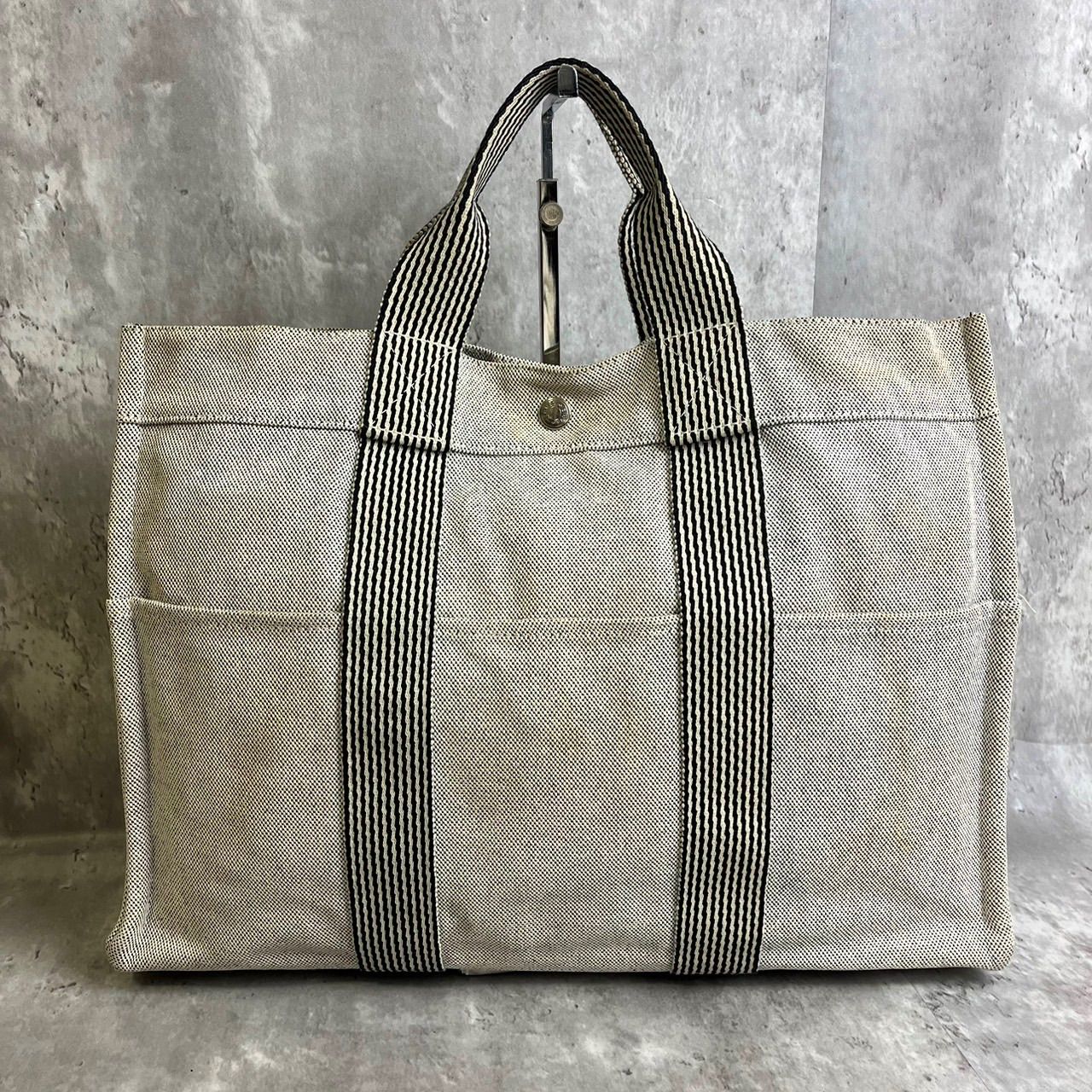 エルメスブラック ストライプ トートバッグ 【公式通販】 エルメスブラック ストライプ トートバッグ 【公式通販】