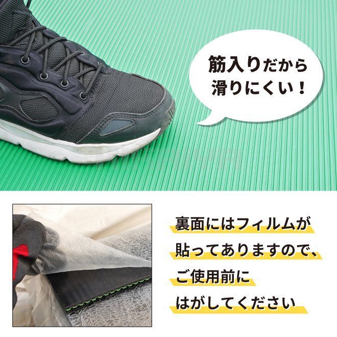B山 ゴムマット 10m 厚み3mm 滑り止め 屋外 幅1m 筋入り タテ筋 防音 現場 養生 敷きゴム 滑り止め ラバーマット KIKAIYA【法人様に限り配送可能】