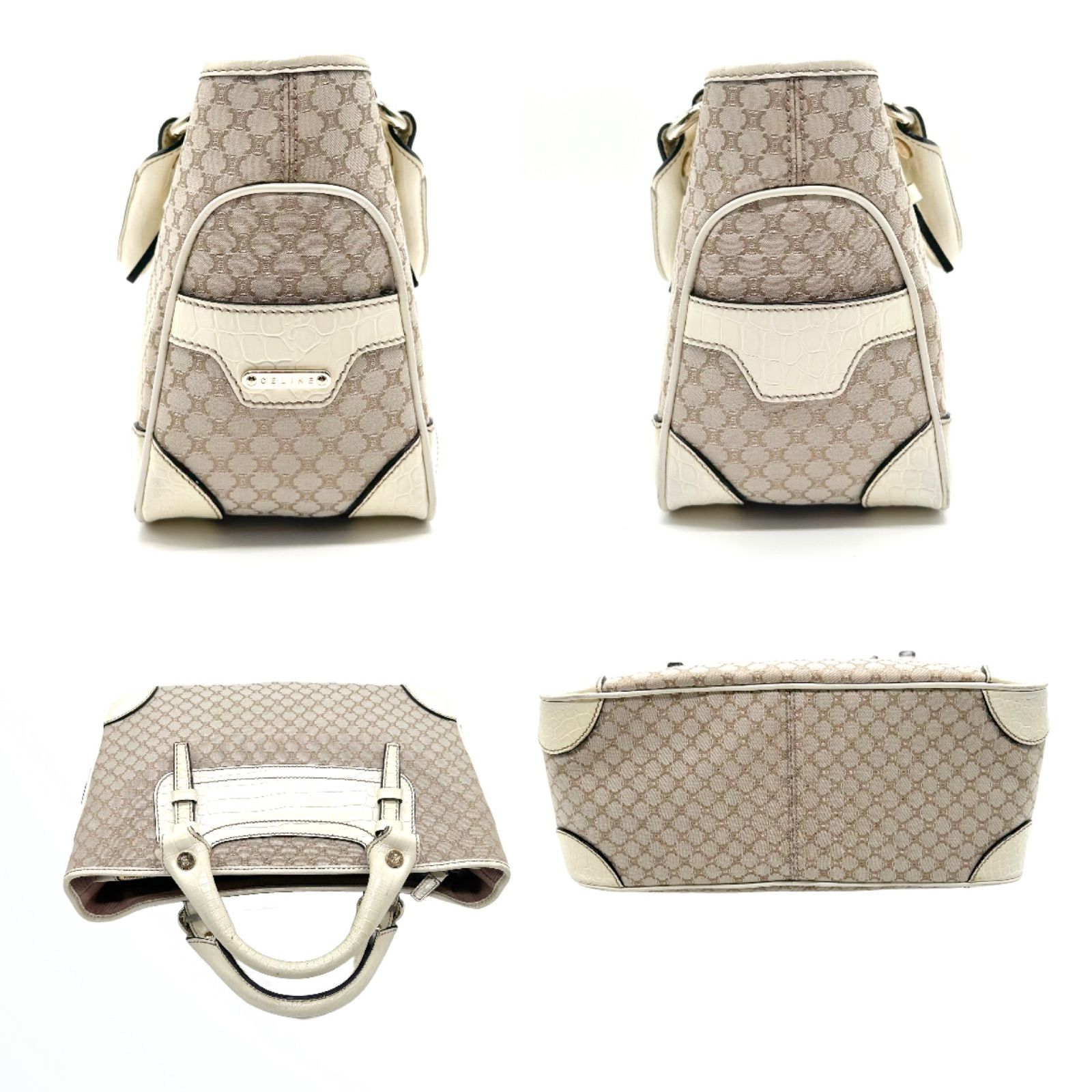 CELINE セリーヌ ブギーバッグ ハンドバッグ キャンバス クロコ