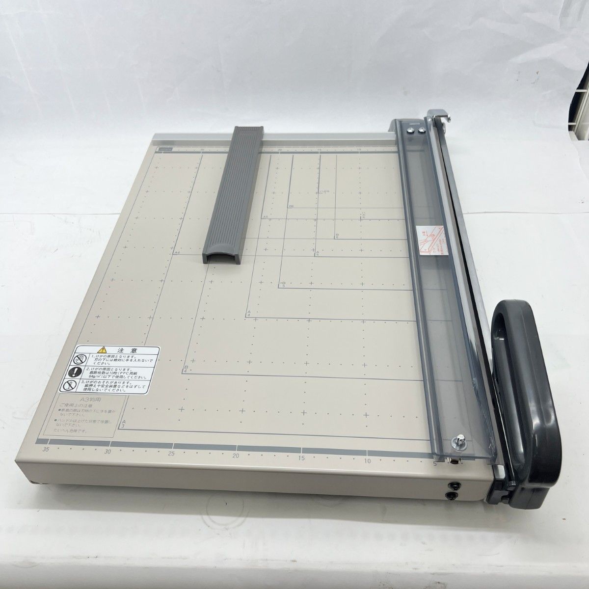 〇〇UCHIDA ペーパーカッター A3 セイフティＮＳ 1-113-0221 ライトグレー ♥品
