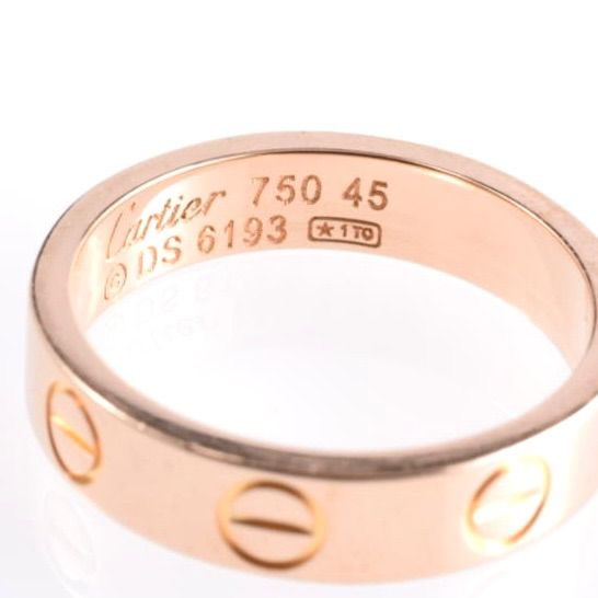 カルティエ K18 ピンクゴールド ミニラブリング 45 指輪 750 - メルカリ 