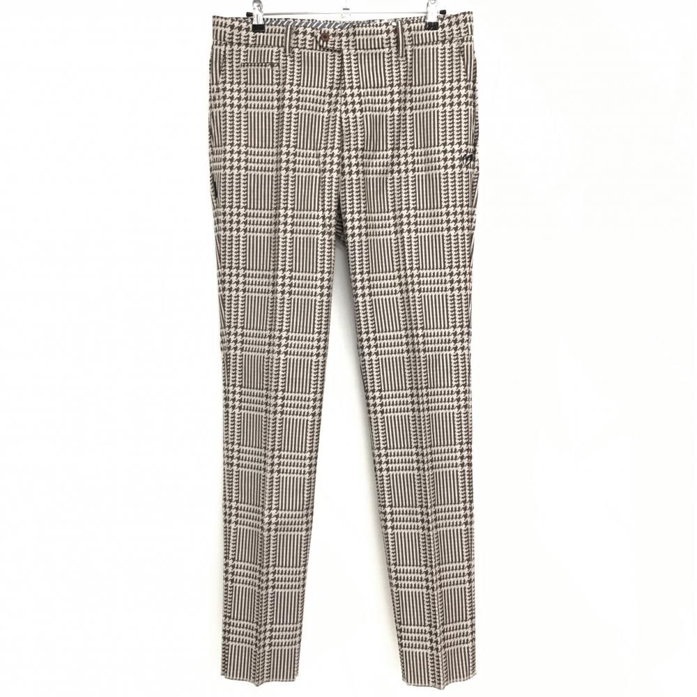 新品】マスターバニー パンツ ブラウン×ベージュ 総柄 メンズ 7(XXL  