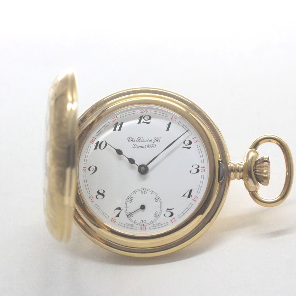 絶版モデルのティソ | TISSOT | ヴィンテージウォッチ | ハーフハンター アラビア数字| 手巻き式 | 懐中時計 | tissot-1036