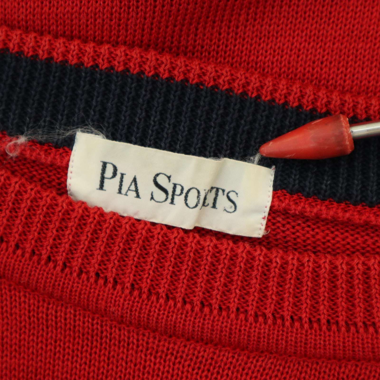 ☆20%割引☆PIA SPORTS ロゴ刺繍 パッチワーク風セーター M