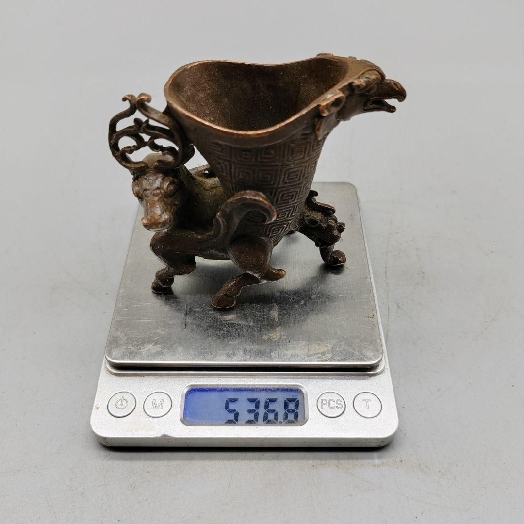 銅製 四獣樽蟠紋礼器 客間 玄関 書架 茶台 装飾品 現代工芸品 美術品 置物 O1CN01rk37Be1U6OVA89gKr_!!