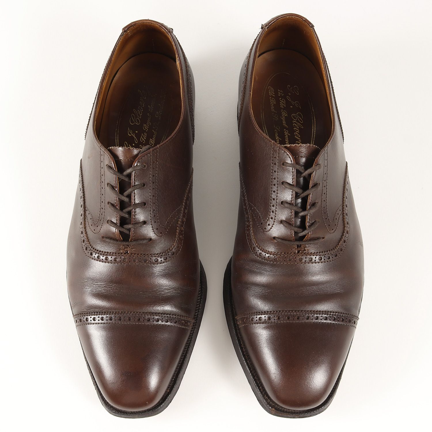 ジョージクレバリー ビジネスシューズ ドレスシューズ 7.5E 茶色 J8427