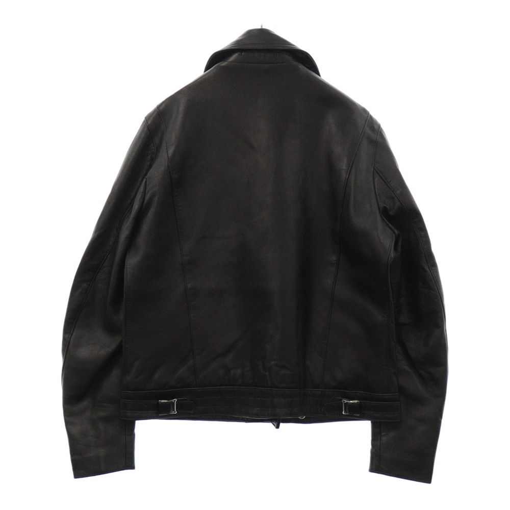 RNA シープスキンサイクロン型　黒レザー ダブルライダースジャケット Lewis Leathers - Cyclone -サイクロン- 【Tight-Fit】 (シープ