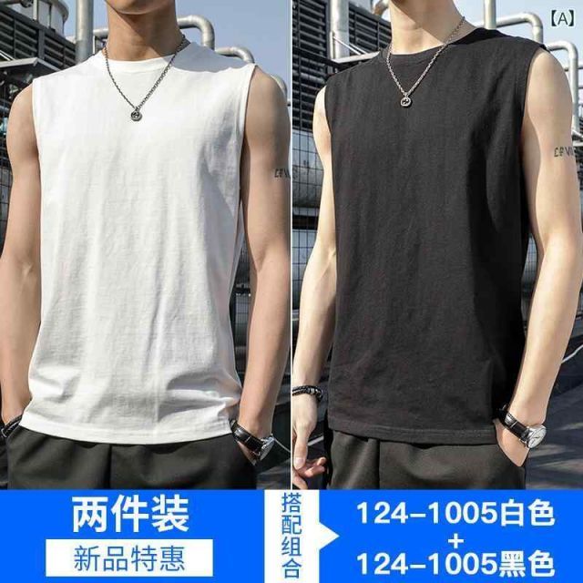 種類10：XL/C：1005 ホワイト 1005 メンズ ファッション 服  オシャレ シンプル 大人 かっこいい 大きいサイズ ストリート 紳士服 綿 ベスト ノースリーブ T シャツ 夏 インナーウェア バスケットボール 速乾 スーツ フィットネス 服 ベ