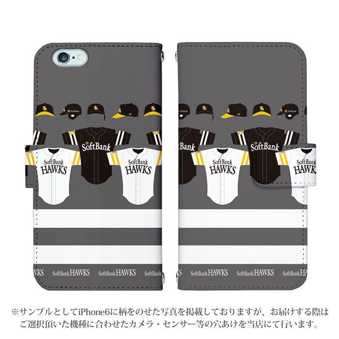 Softbank HAWKS 正規品 Pixel 9 ケース 手帳型 スマホケース [デザイン:10.ホークスユニホームパターン/マグネットハンドあり] 福岡 ソフトバンク ホークス パターン グッズ