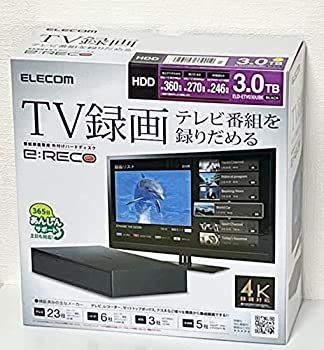 【中古】【非常に良い】エレコム USB3.1(Gen1) 対応 外付けハードディスク 3.0TB（ブラック）ELD-ETVシリーズ ELD-ETV030UBK