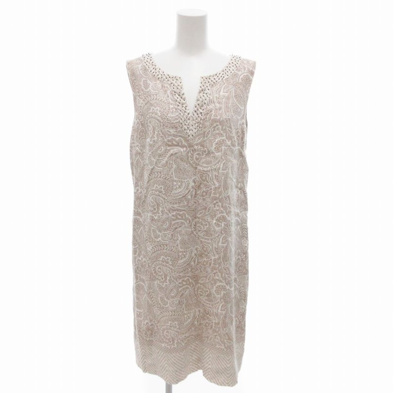 ローラアシュレイ LAURA ASHLEY ワンピース ペイズリー柄 ノースリーブ 