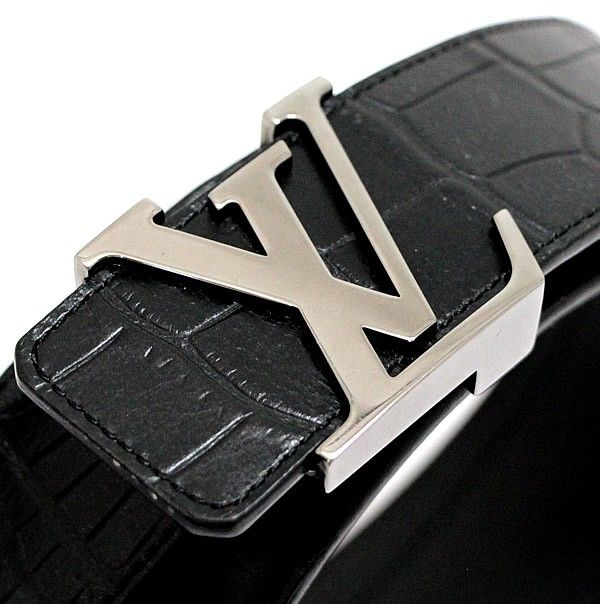 LOUIS VUITTON ベルト クロコ ルイヴィトン LOUIS VUITTON サンチュール イニシャルベルト LV