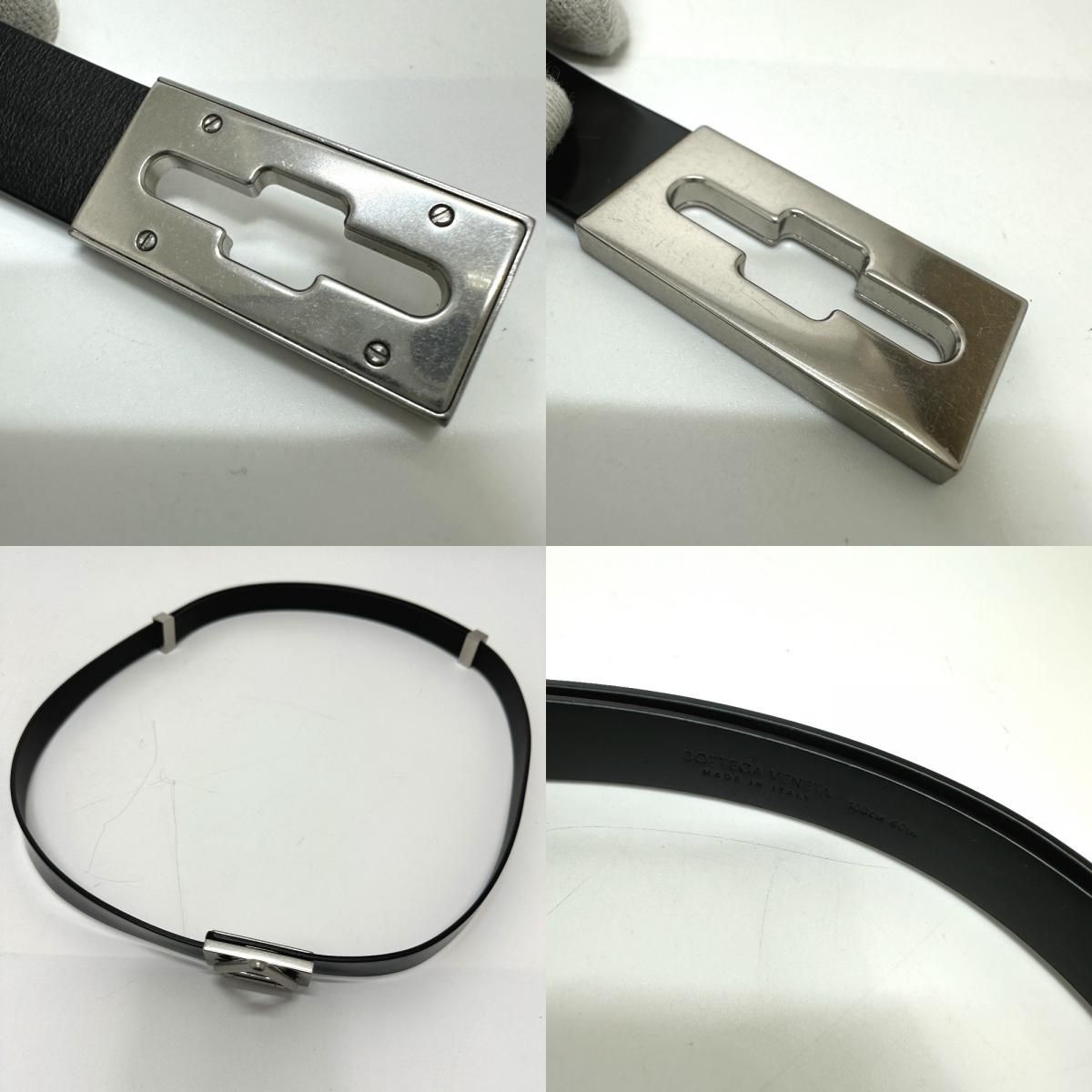 BOTTEGA VENETA ポイントロック トライアングル レザー ベルト